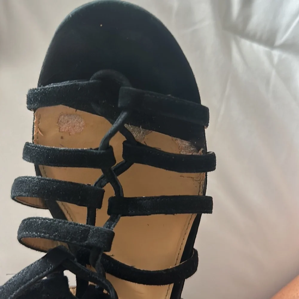 Coach Salvadora Black Suede Lace up Sandal - SIZE 8.5 - Picture 10 of 12